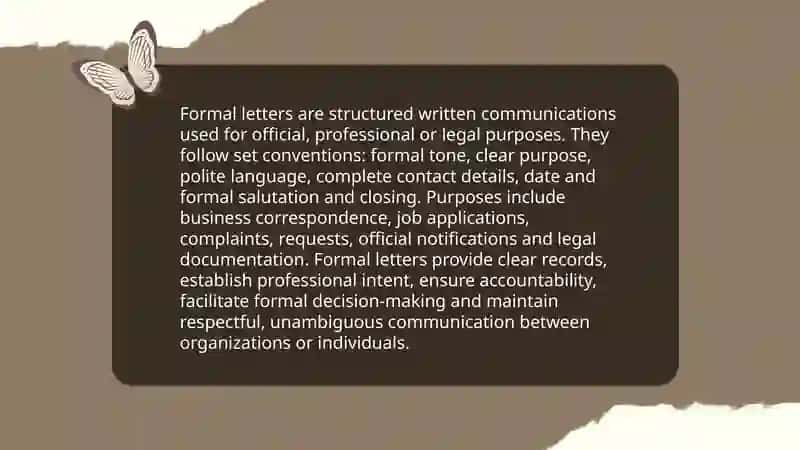 Formal and Informal letters 3