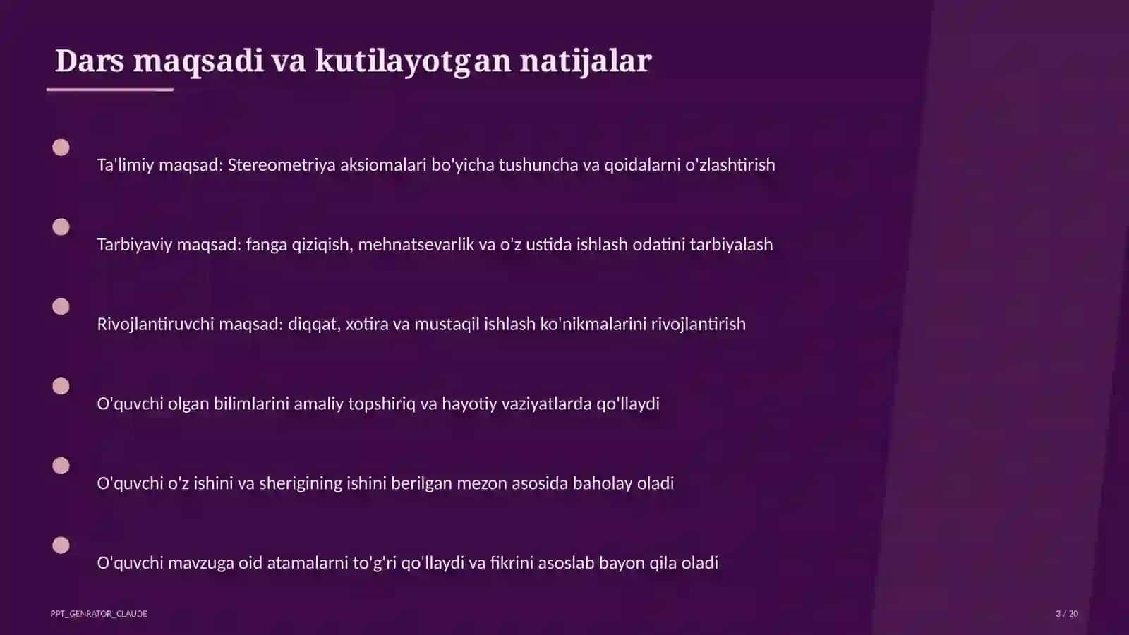 Stereometriya aksiomalari (10-sinf) 3