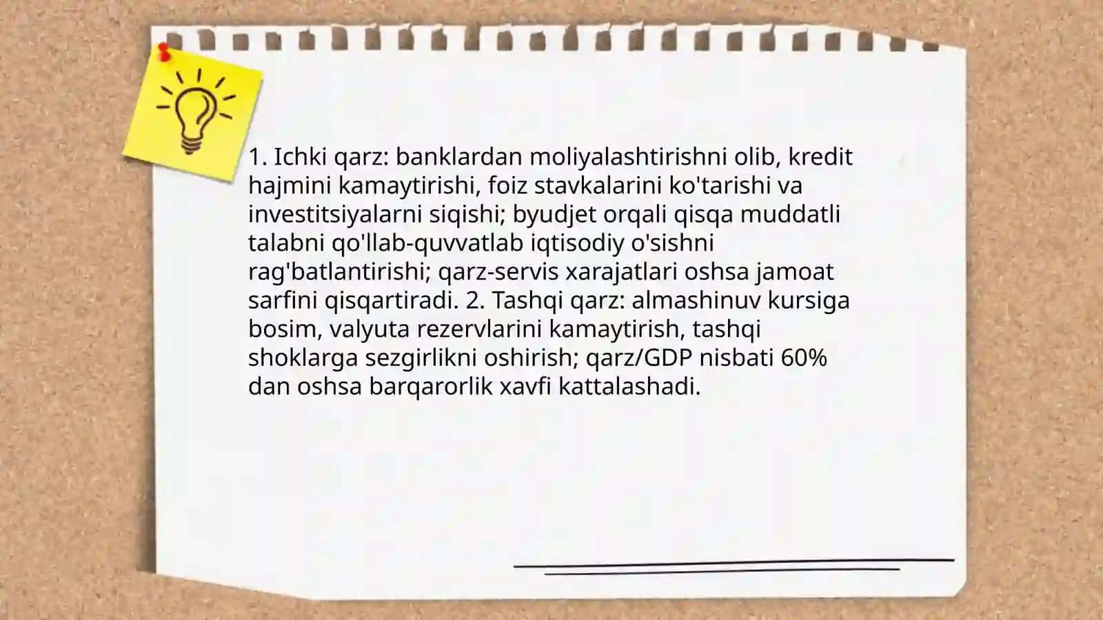 Davlat qarzlari va ularning iqtisodiyotga ta’siri 3
