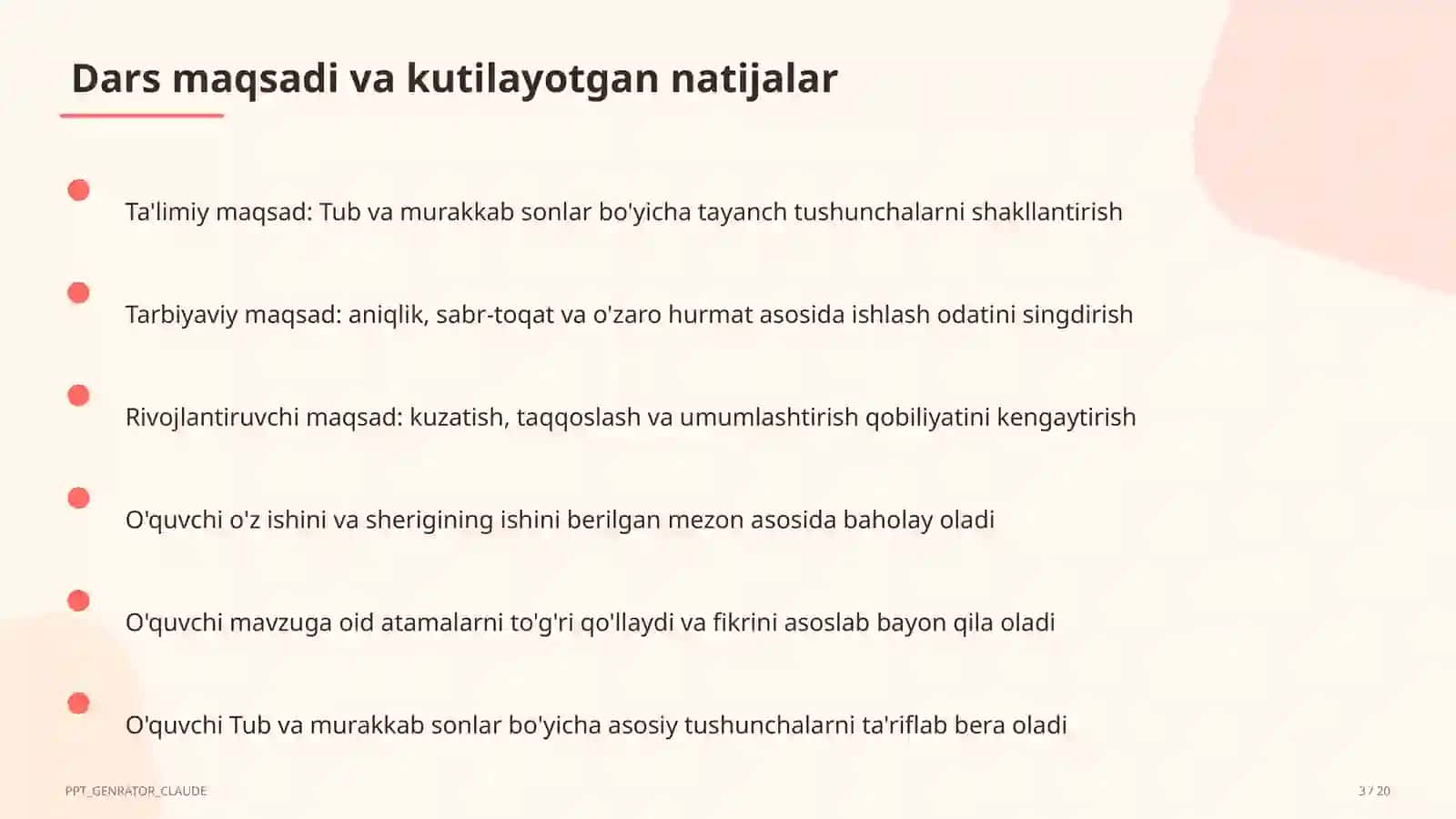 Tub va murakkab sonlar (5-sinf) 3