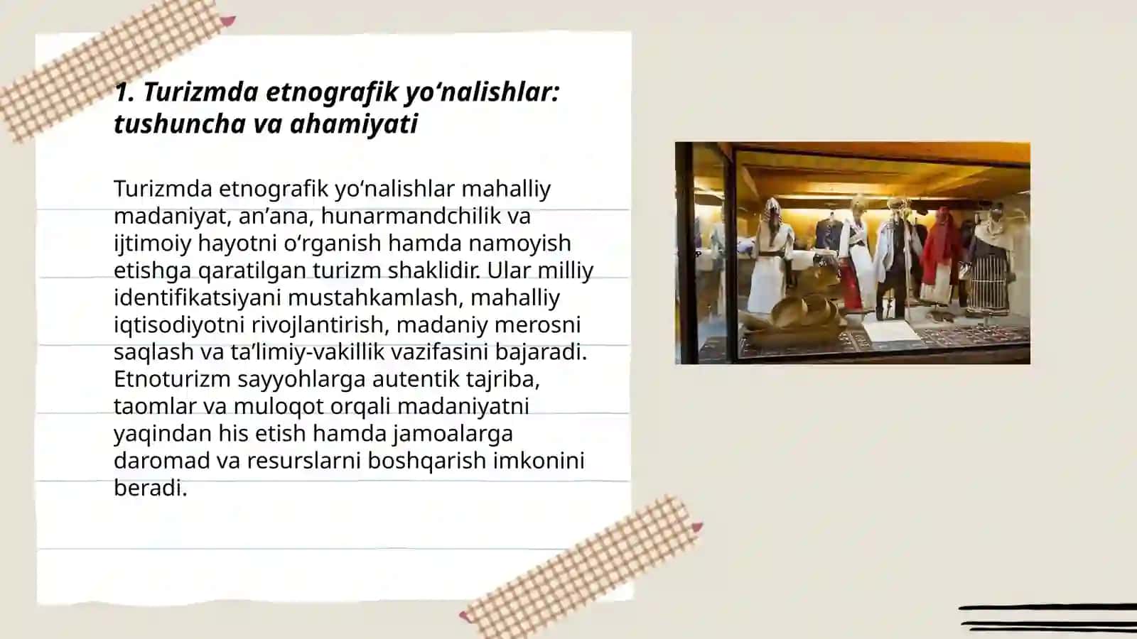 Turizmda etnografik yoʻnalishlar 3