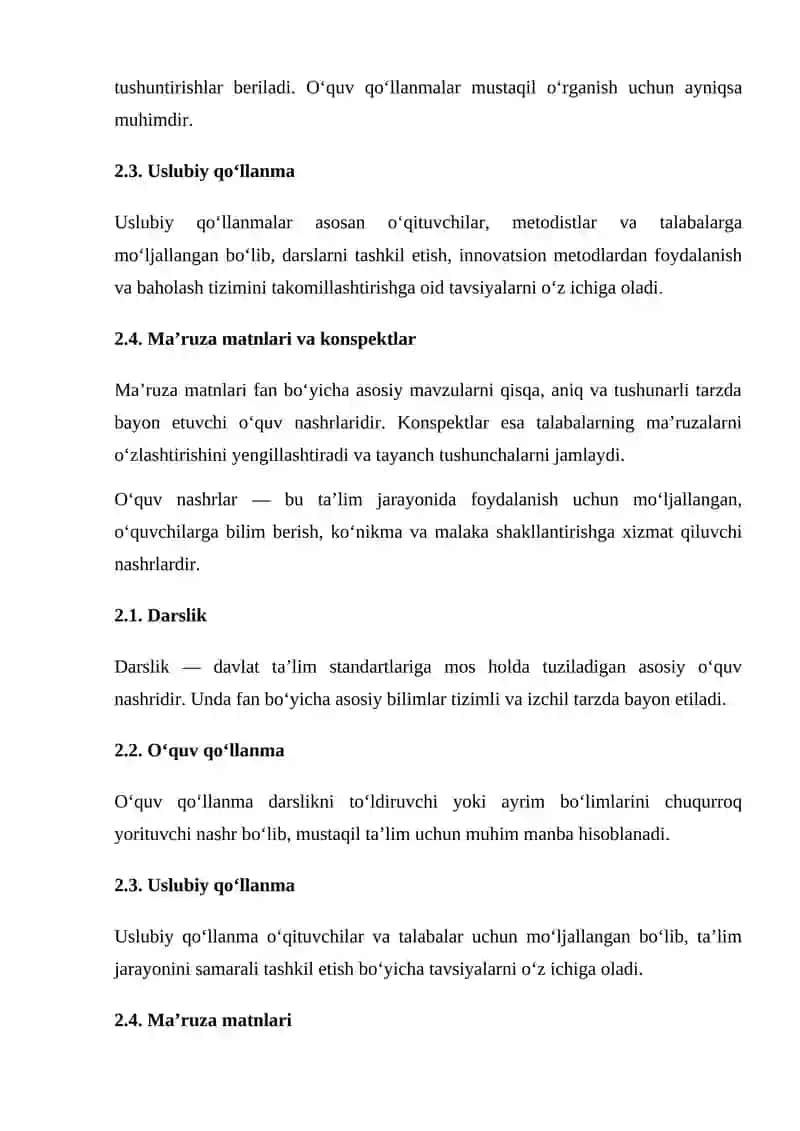 O‘quv nashrlar turlari 3