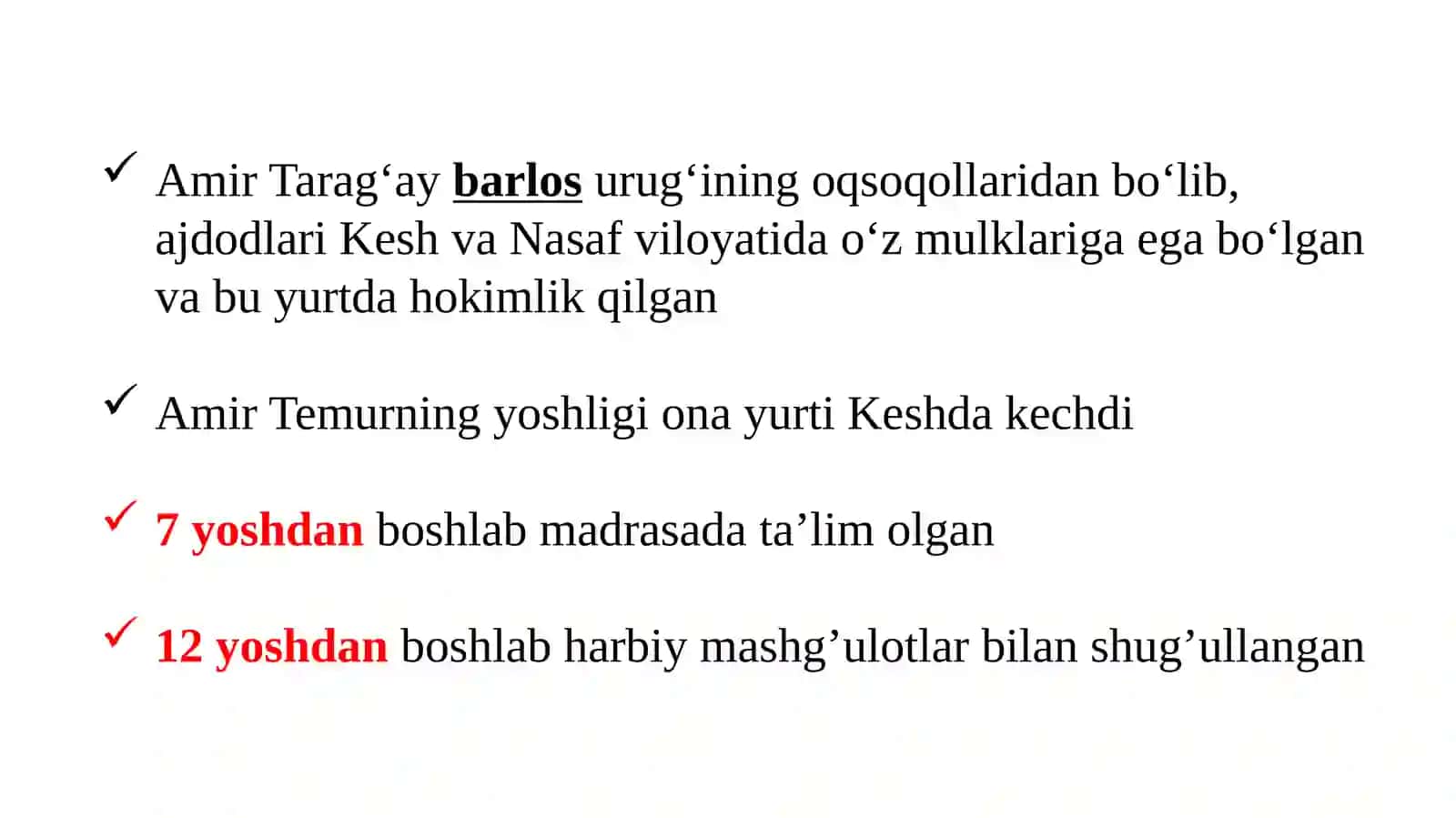 Amir Temur hokimiyati tepasiga kelishi 3