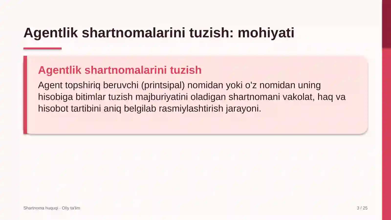 Gastronomik turizmda agentlik shartnomalarini tuzish 3
