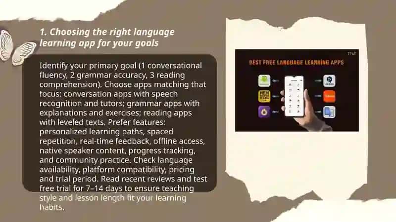 Utilizing language learning applications 3