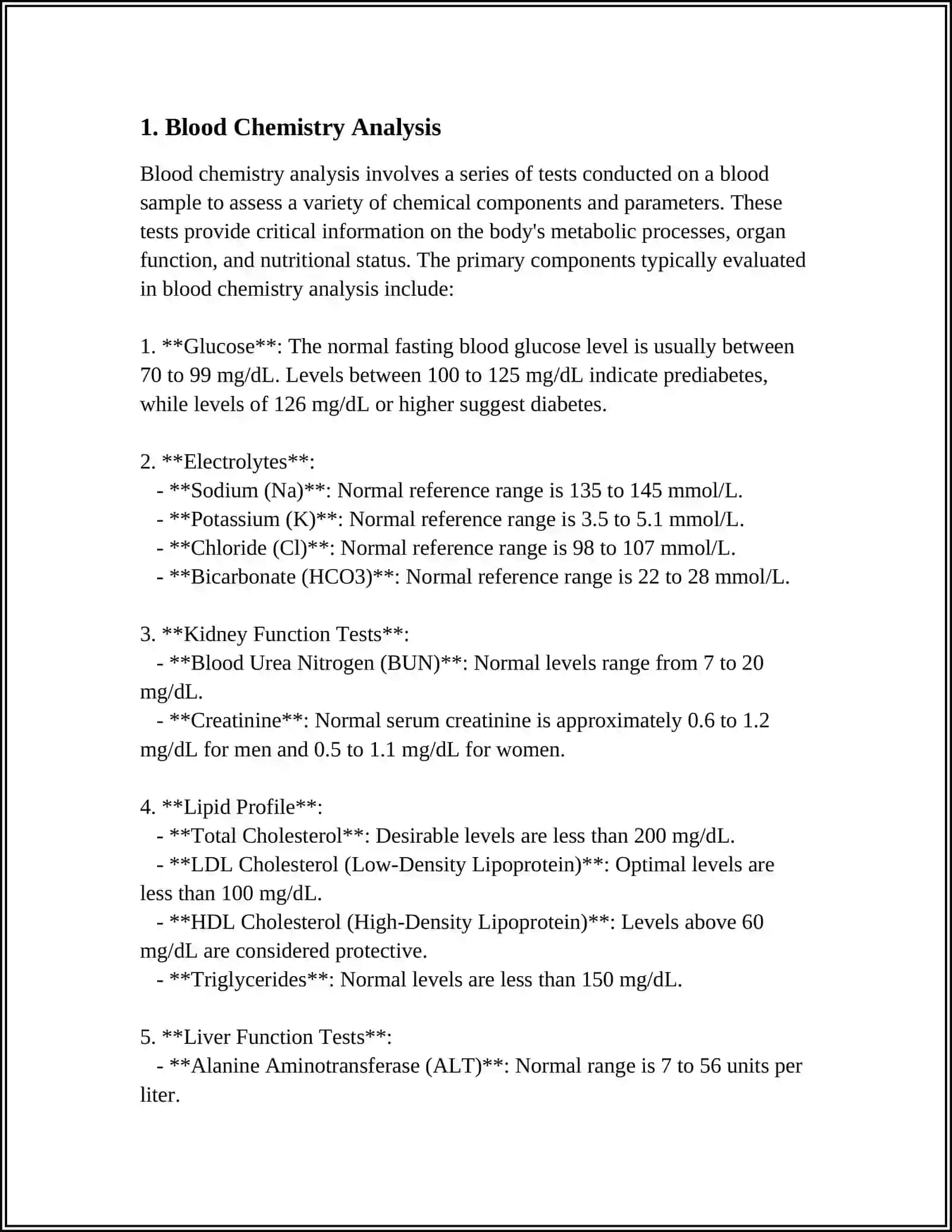 Blood Chemistry Analysis 3