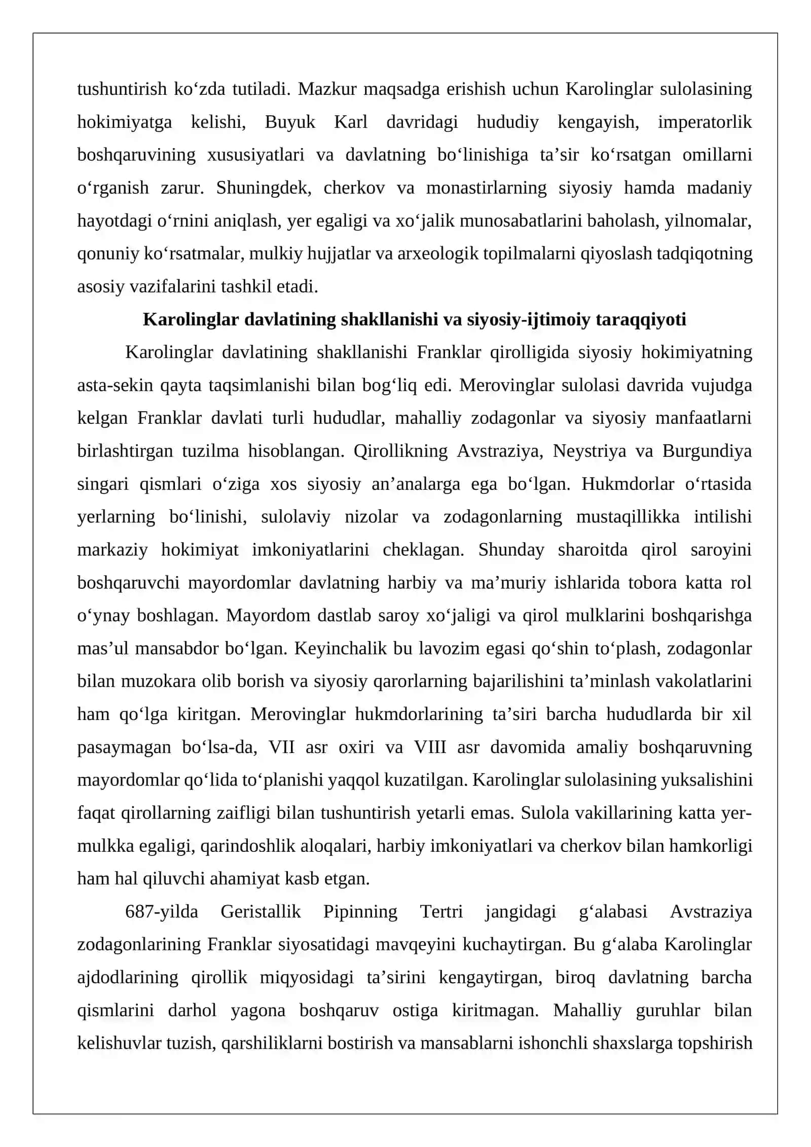 Karolinglar davlati tarixiga oid ilmiy tadqiqotlar 3