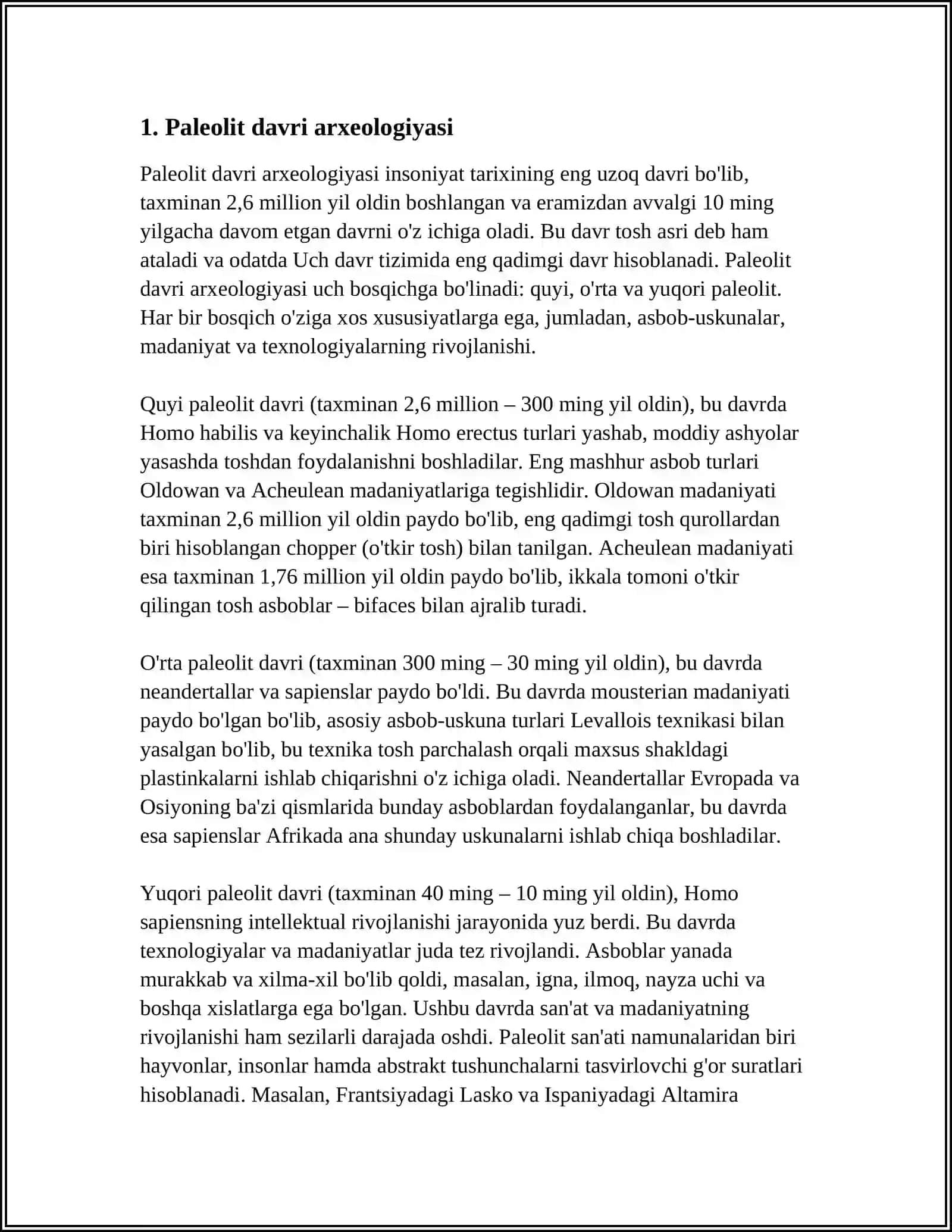 POLEOLIT DAVRI YODGORLIKLARI 3