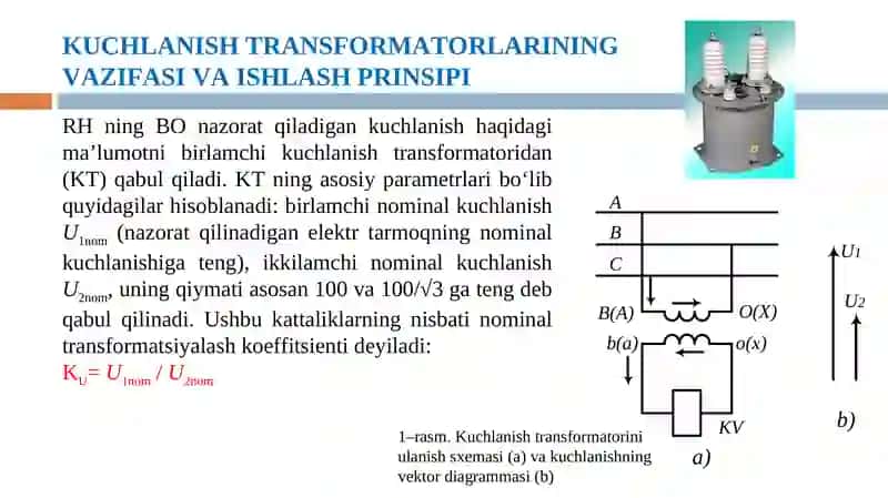 Kuchlanish transformatorlari va ulanish sxemalari 3