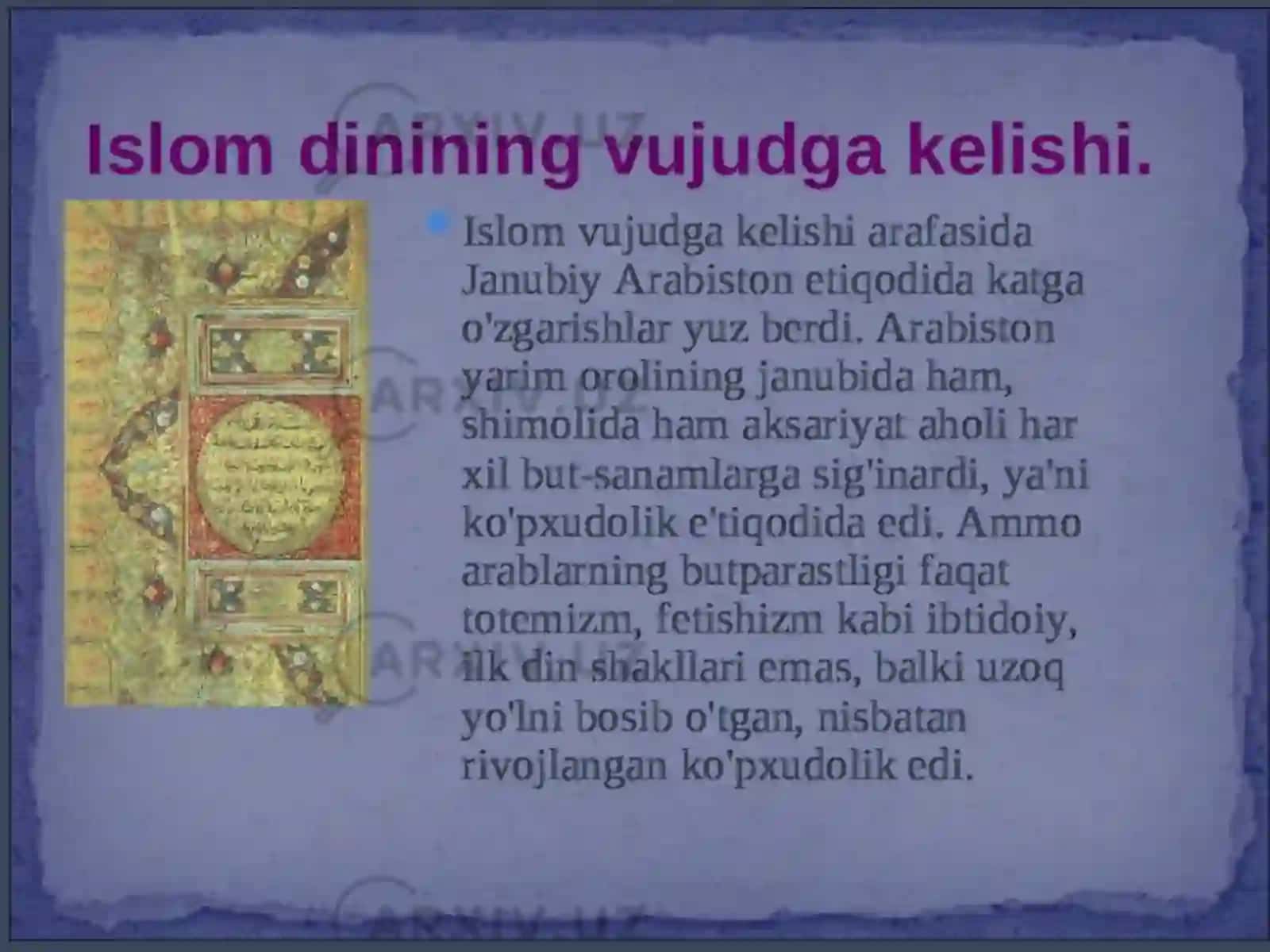 Islom qadryatlari 3