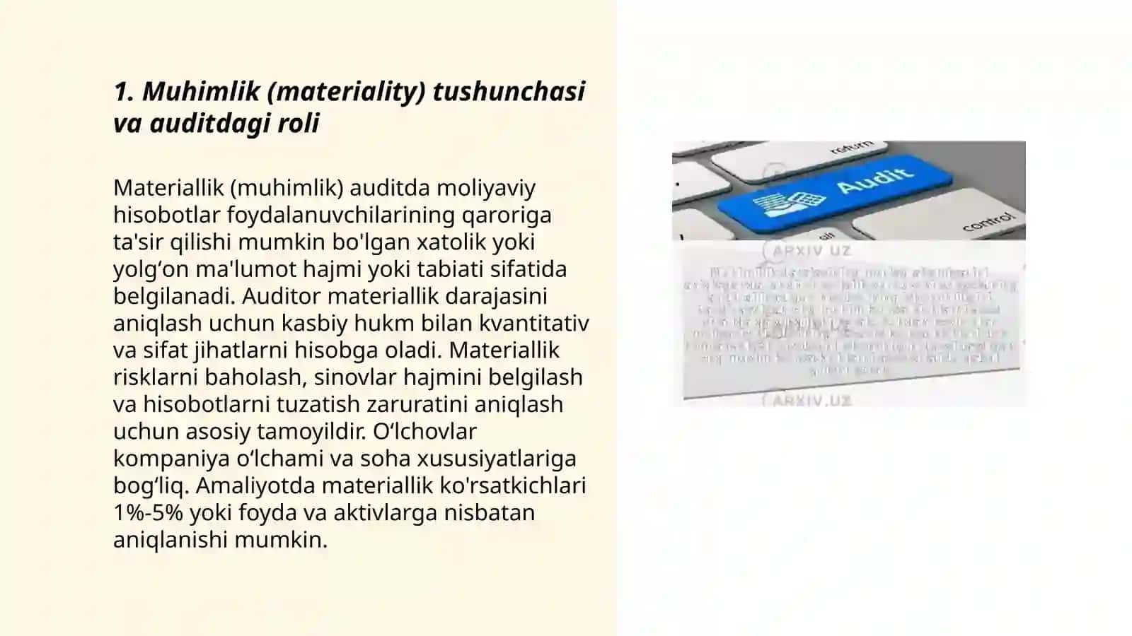 Auditda muhimlik 3