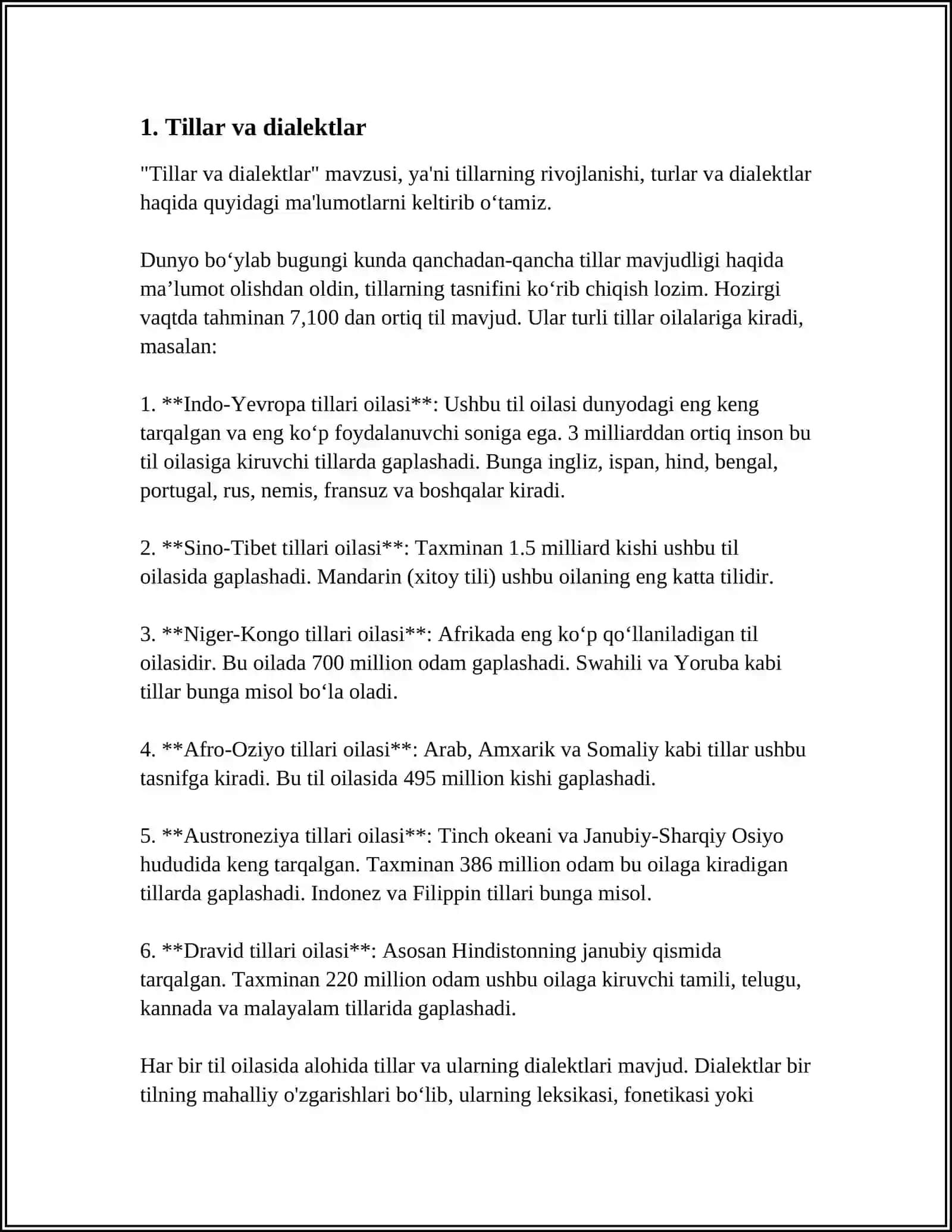 Tillar va dialektlar 3