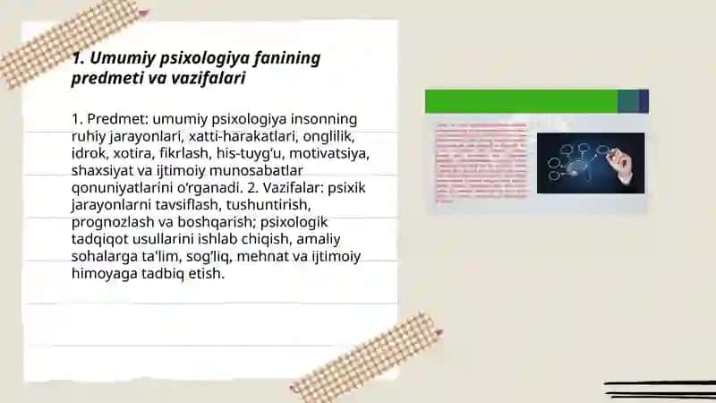 Umumiy psixologiya fanining predmeti 3