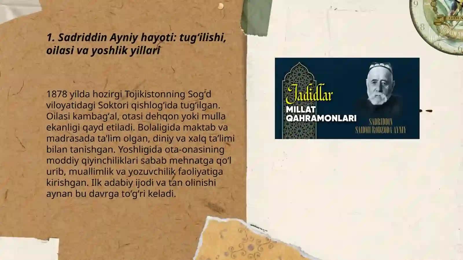 Sadriddin Ayniy hayoti 3
