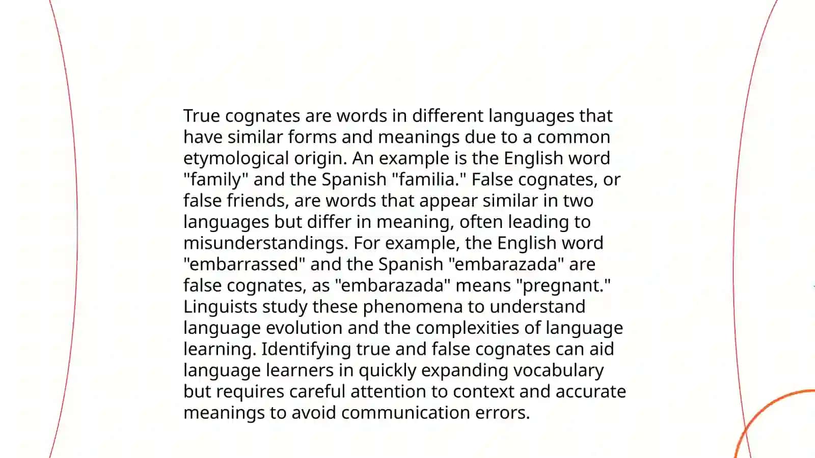 Differentiate between cognate words in English 3
