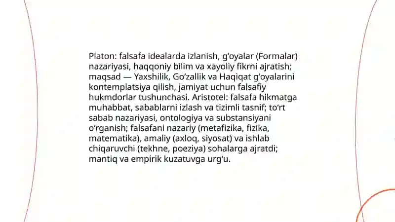 Falsafaning mohiyatiga oid Sharq va Gʻarb mutafakkirlari taʼriflarini tasniflash 3