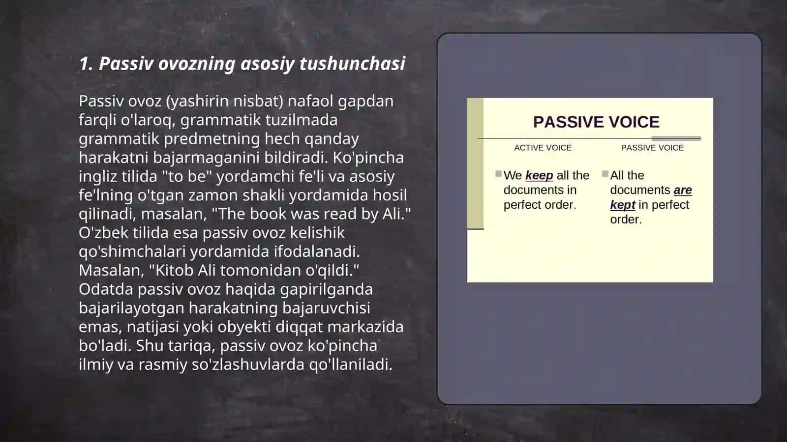 Passive voice 3