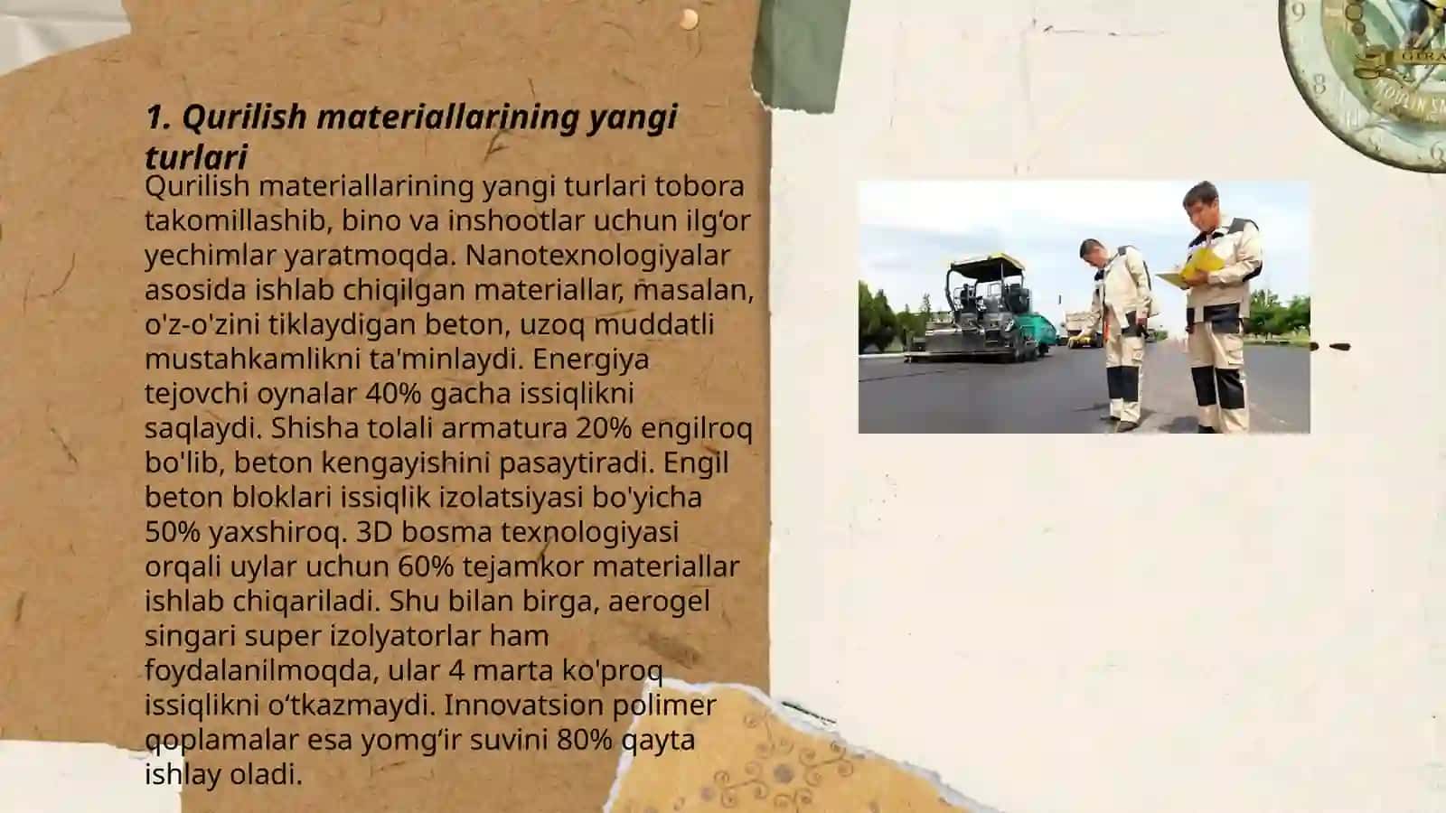 Qurilish materiallarining yangi turlari 3