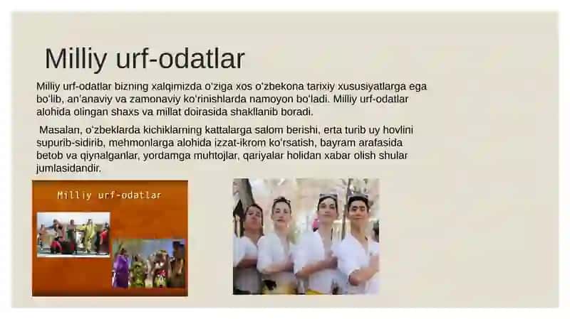 Milliy urf-odatlar 3