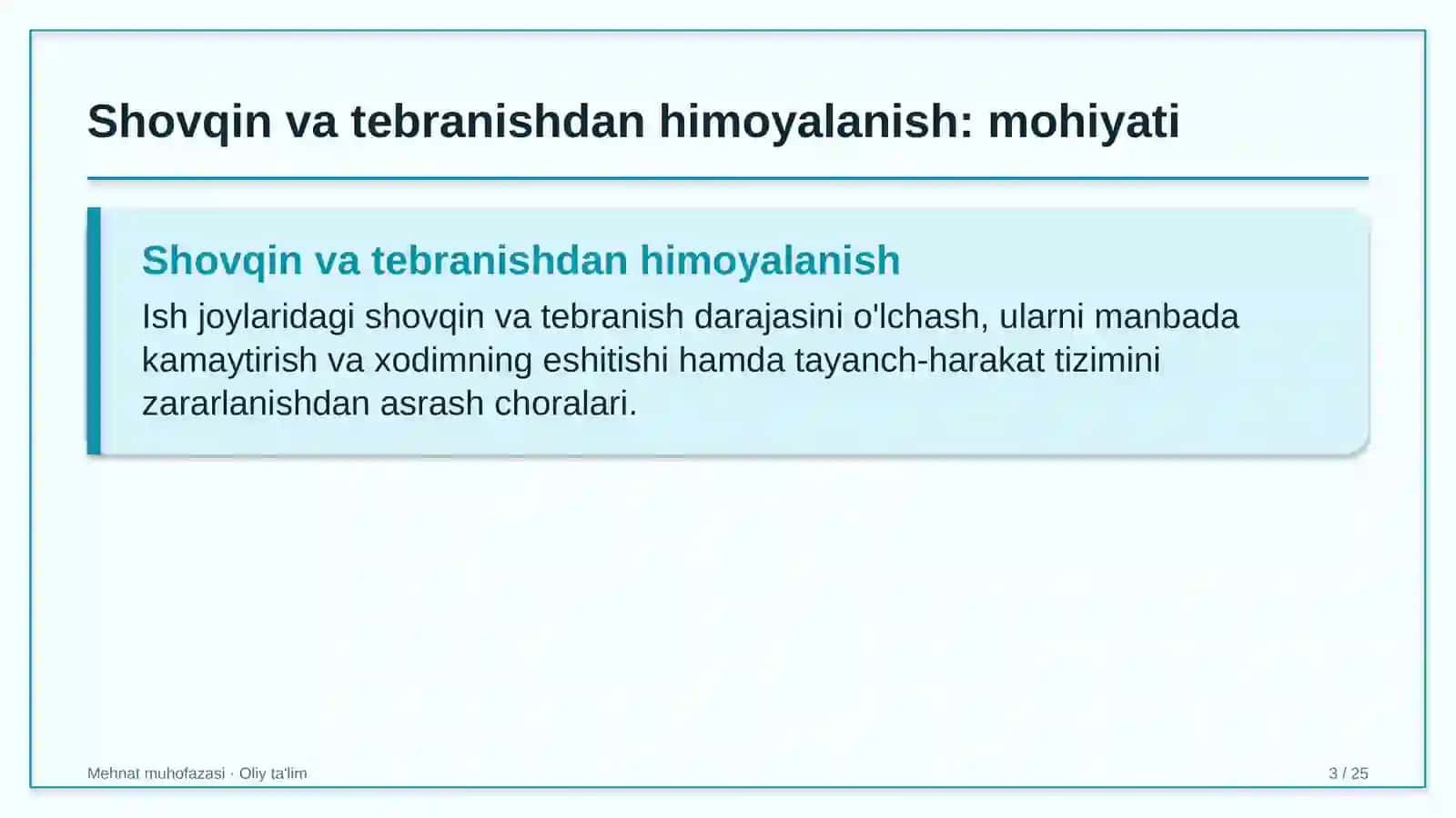 telemeditsinada shovqin va tebranishdan himoyalanish 8224 3