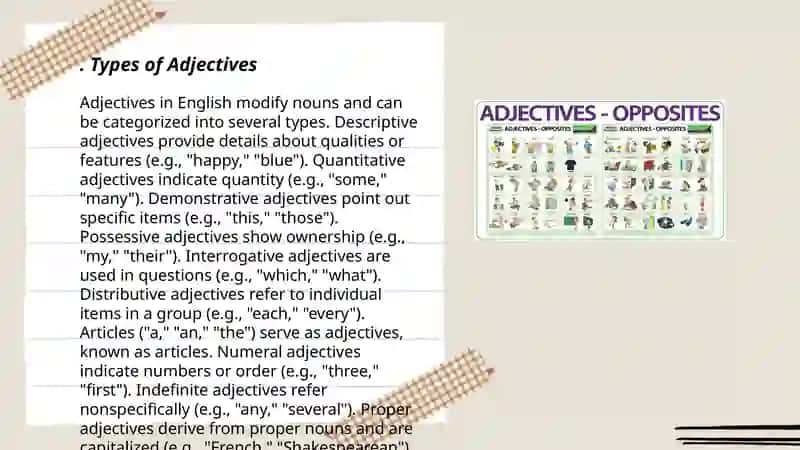 Types of Adjectives 3
