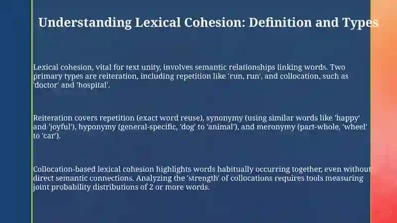 Lexical Cohesion Presentation 3