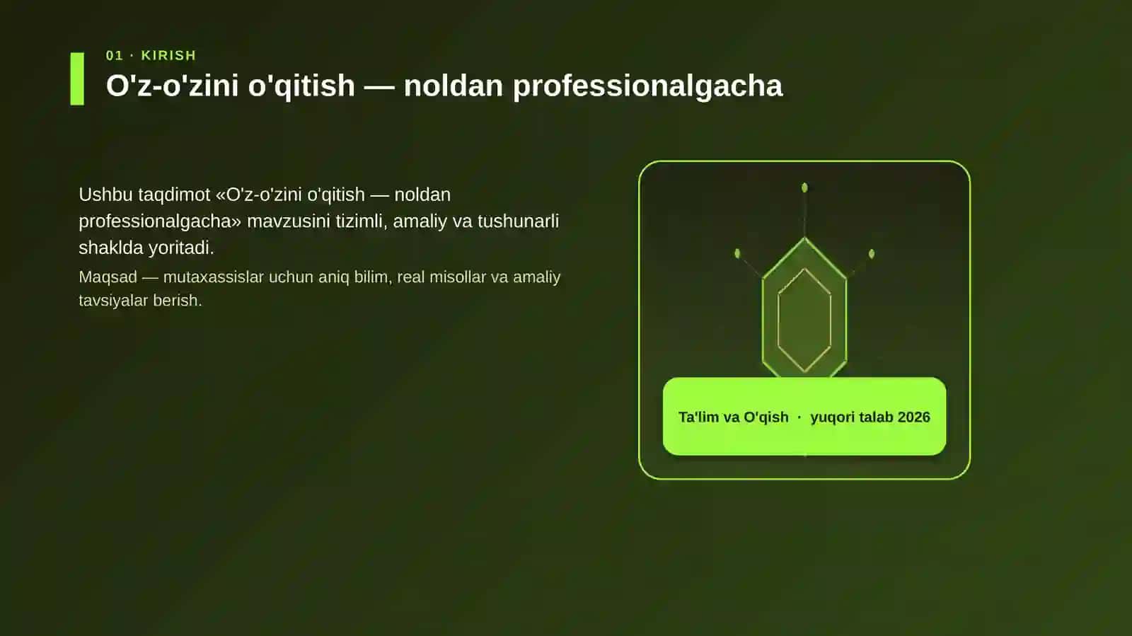 O'z-o'zini o'qitish — noldan professionalgacha 3
