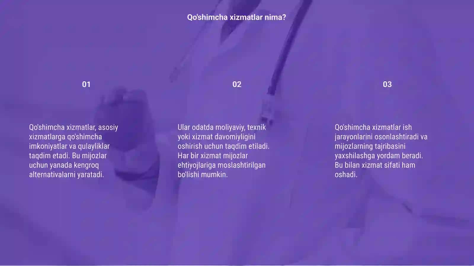 Qo'shimcha xizmatlar 3