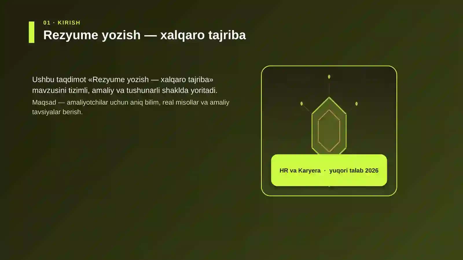 Rezyume yozish — xalqaro tajriba 3