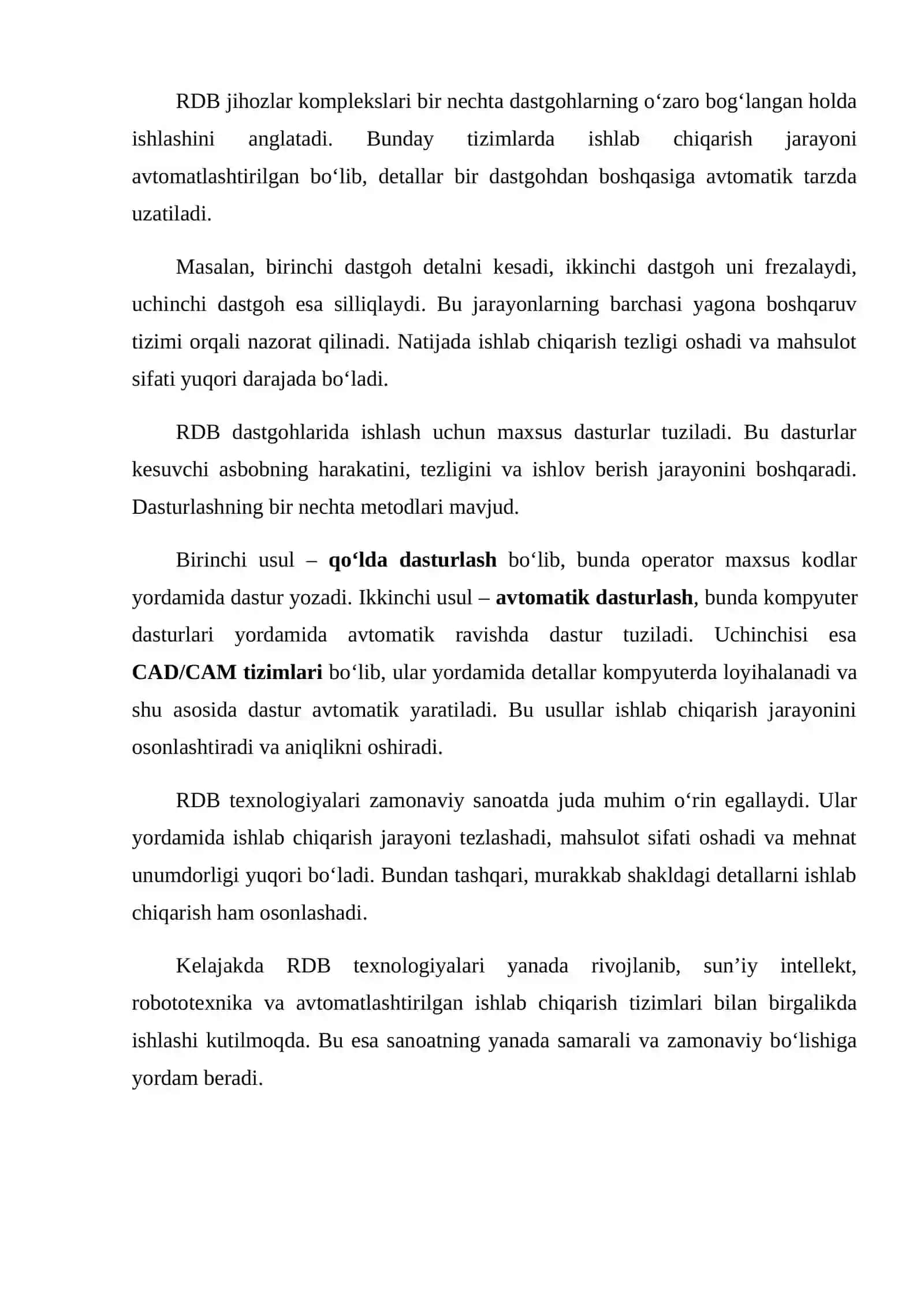 RDB jihozlarida geometrik operatsiyalarni bajarish usullari 3