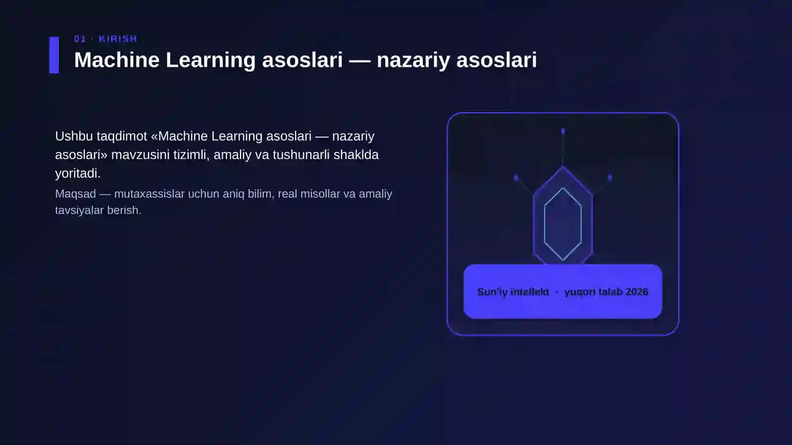 Machine Learning asoslari — nazariy asoslari 3