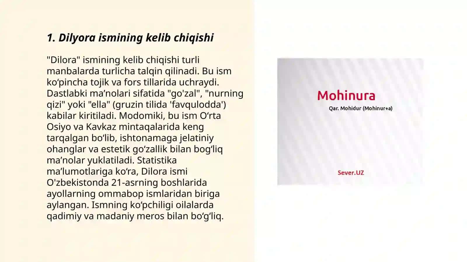 Dilyora ismini manosi 3