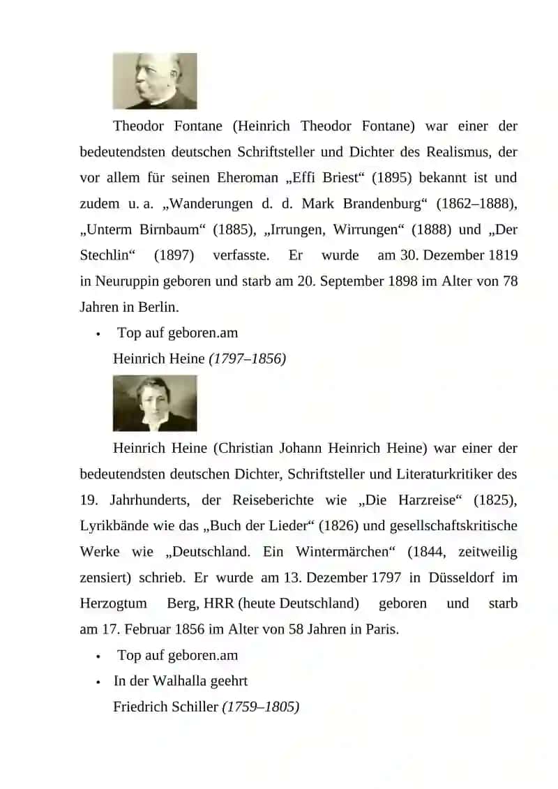 Die berühmte Dichter von Deutsch 3
