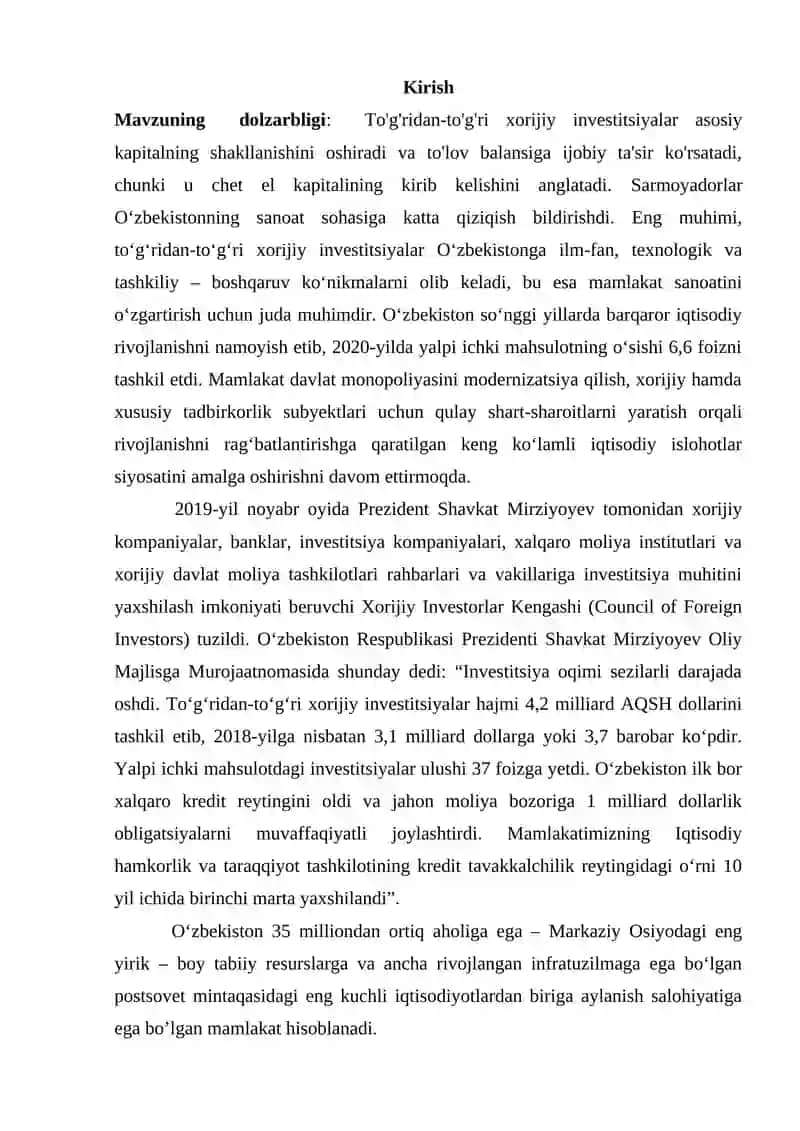 O’zbekiston respublikasi investitsiya siyosati 3