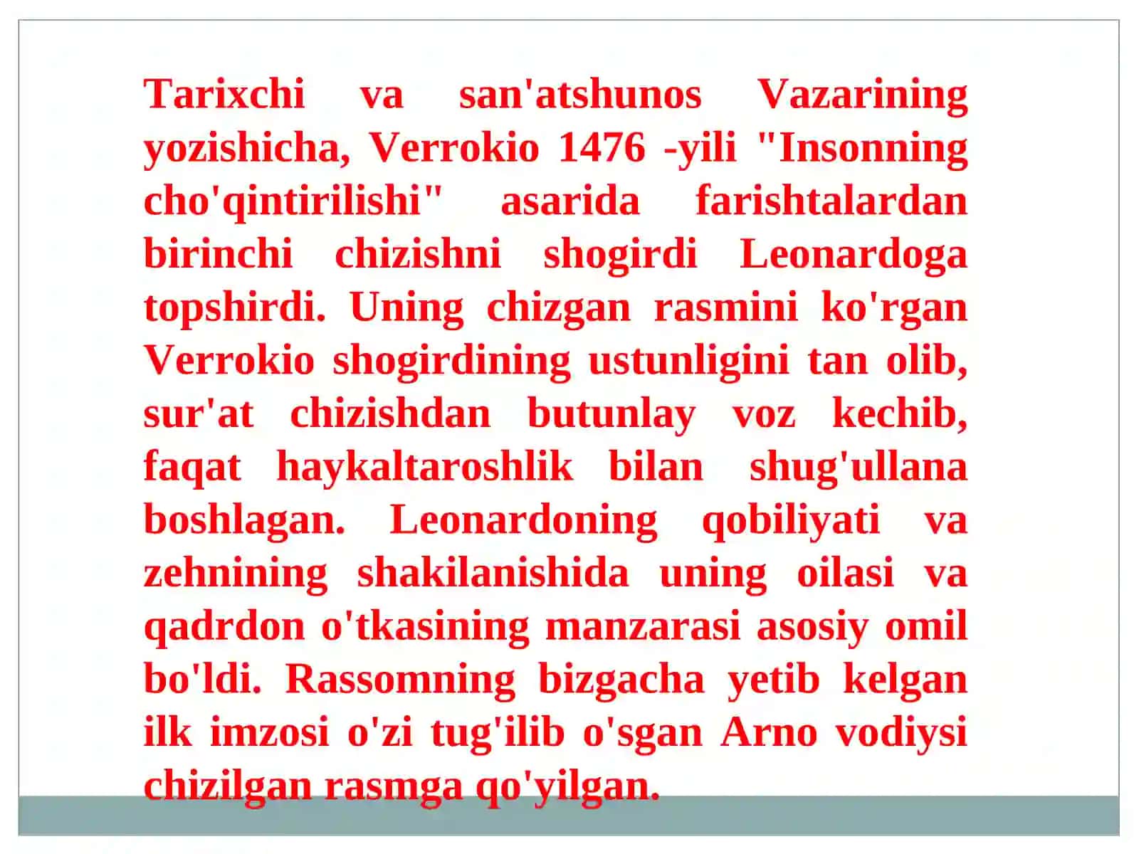 LEONARDO DA VINCHI taqdimot 3