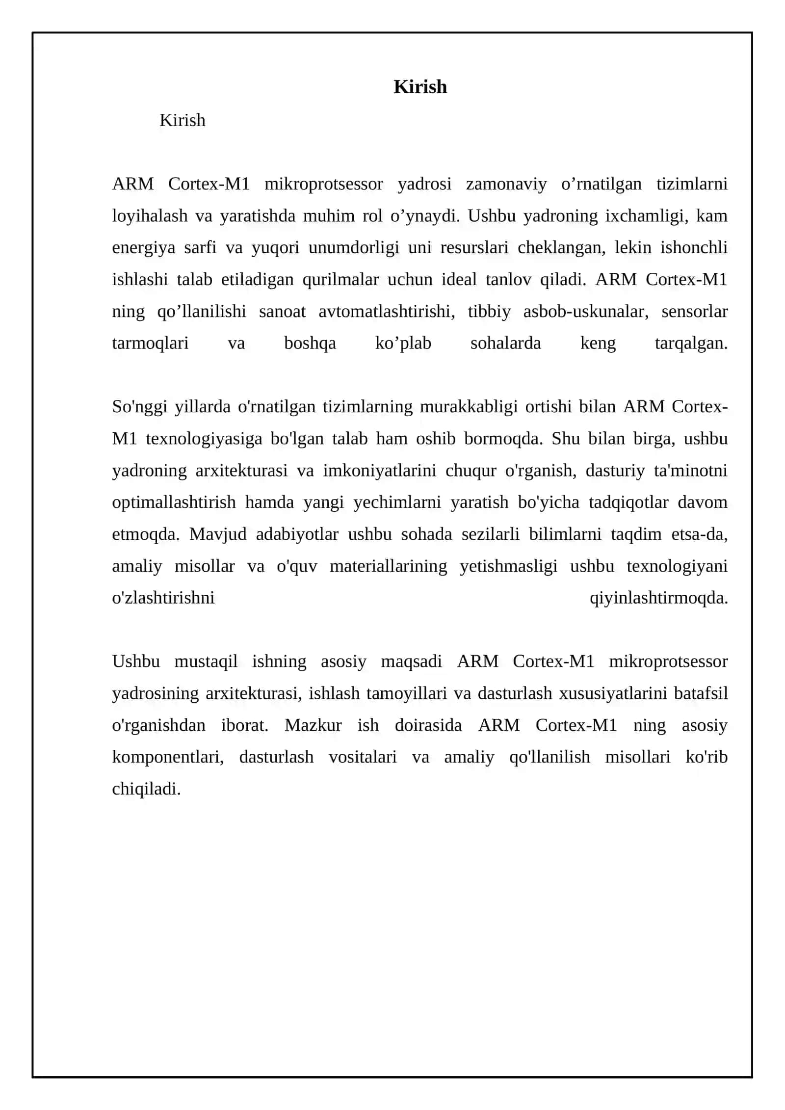 ARM Cortex-M1 3