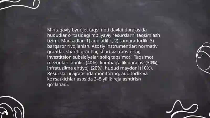 Mintaqaviy moliya 3