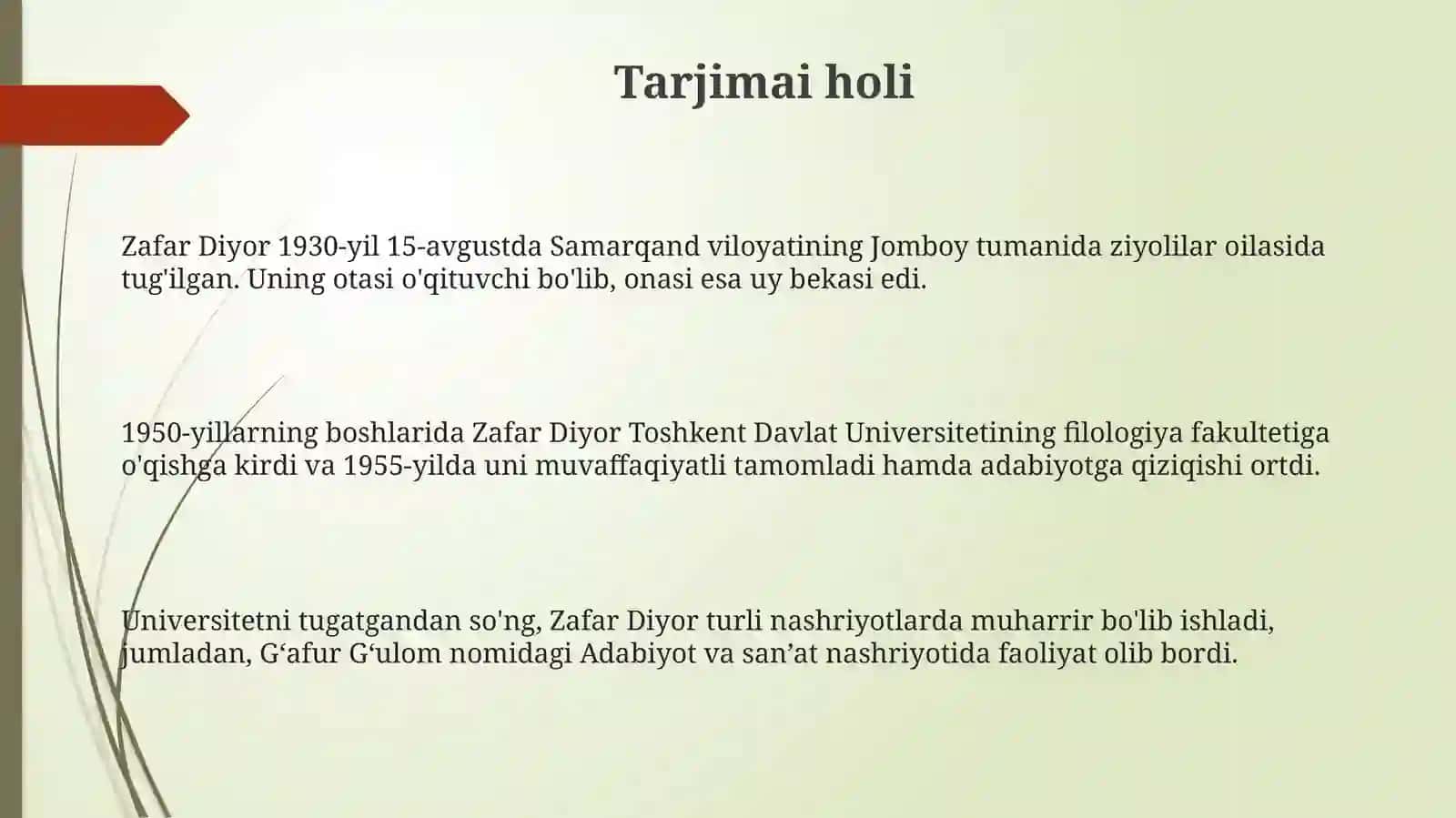 Zafar Diyor hayoti va ijodi 3