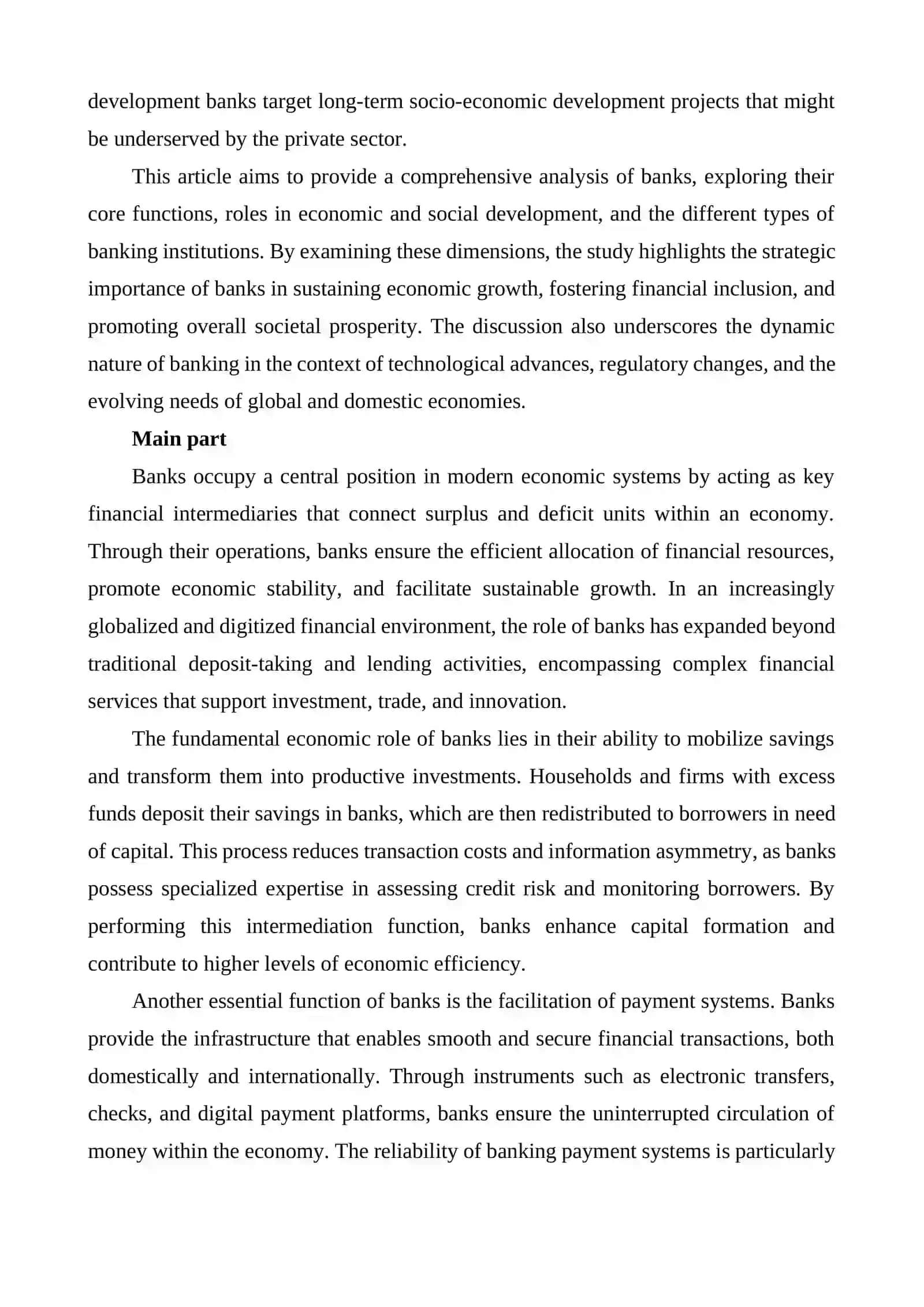 BANKS: THEIR CORE FUNCTIONS AND TYPES 3