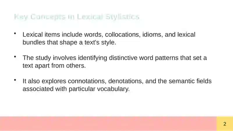 Lexical Stylistics 3