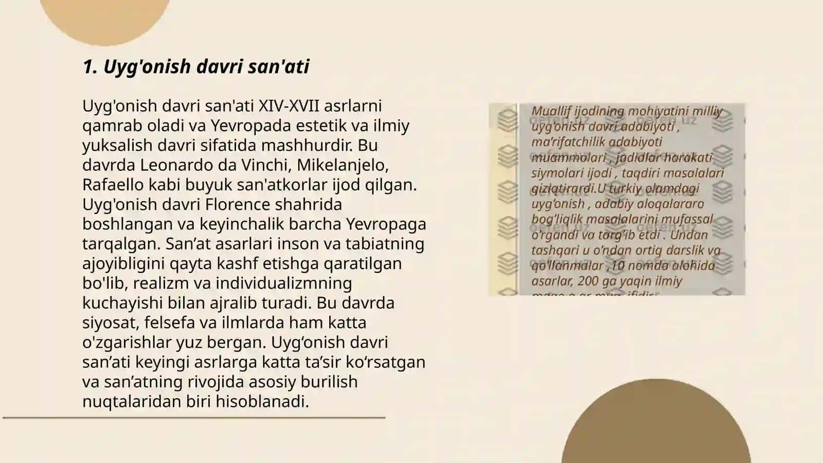 Uyg‘onish davri (Renesans) 3