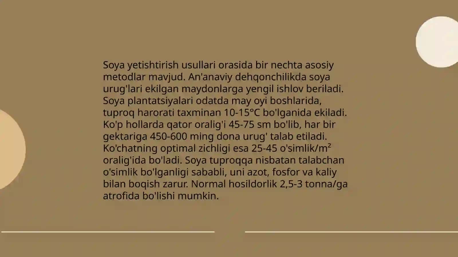 Soya yetishtirish usullari 3
