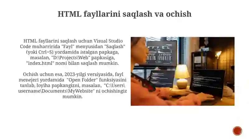 HTML Fayllarini Yashash va Ishga Tushirish 3