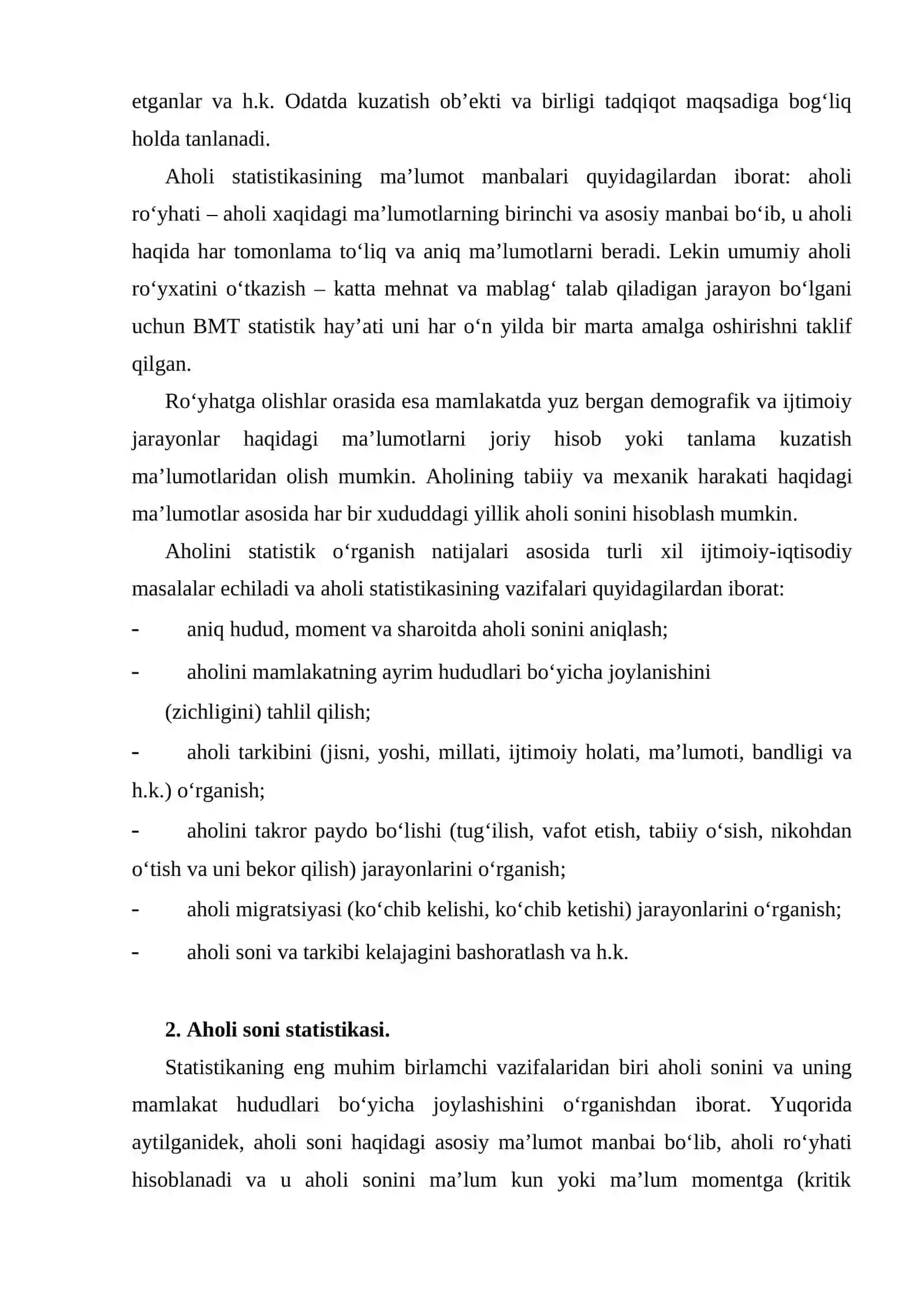 Aholi statistikasi 3
