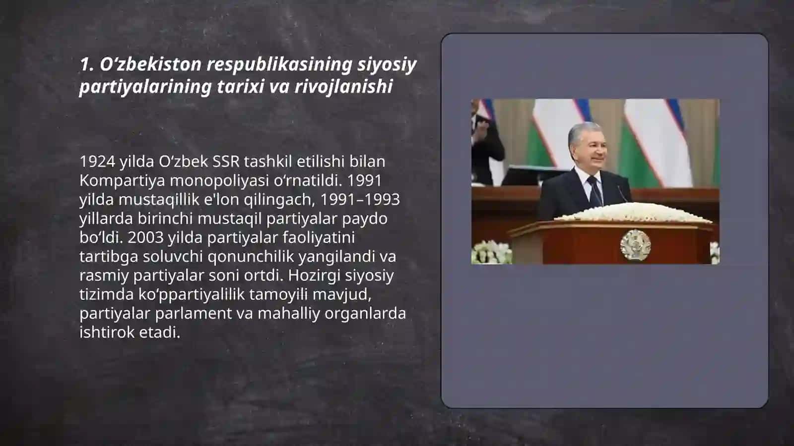 Oʻzbekiston respublikasining siyosiy partiyalari 3