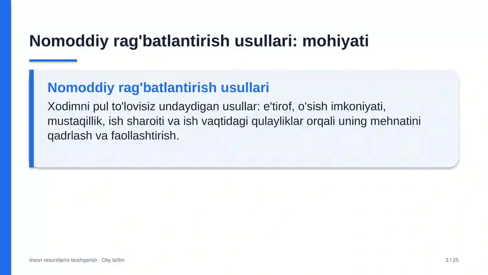 Limonchilikda nomoddiy rag'batlantirish usullari 3