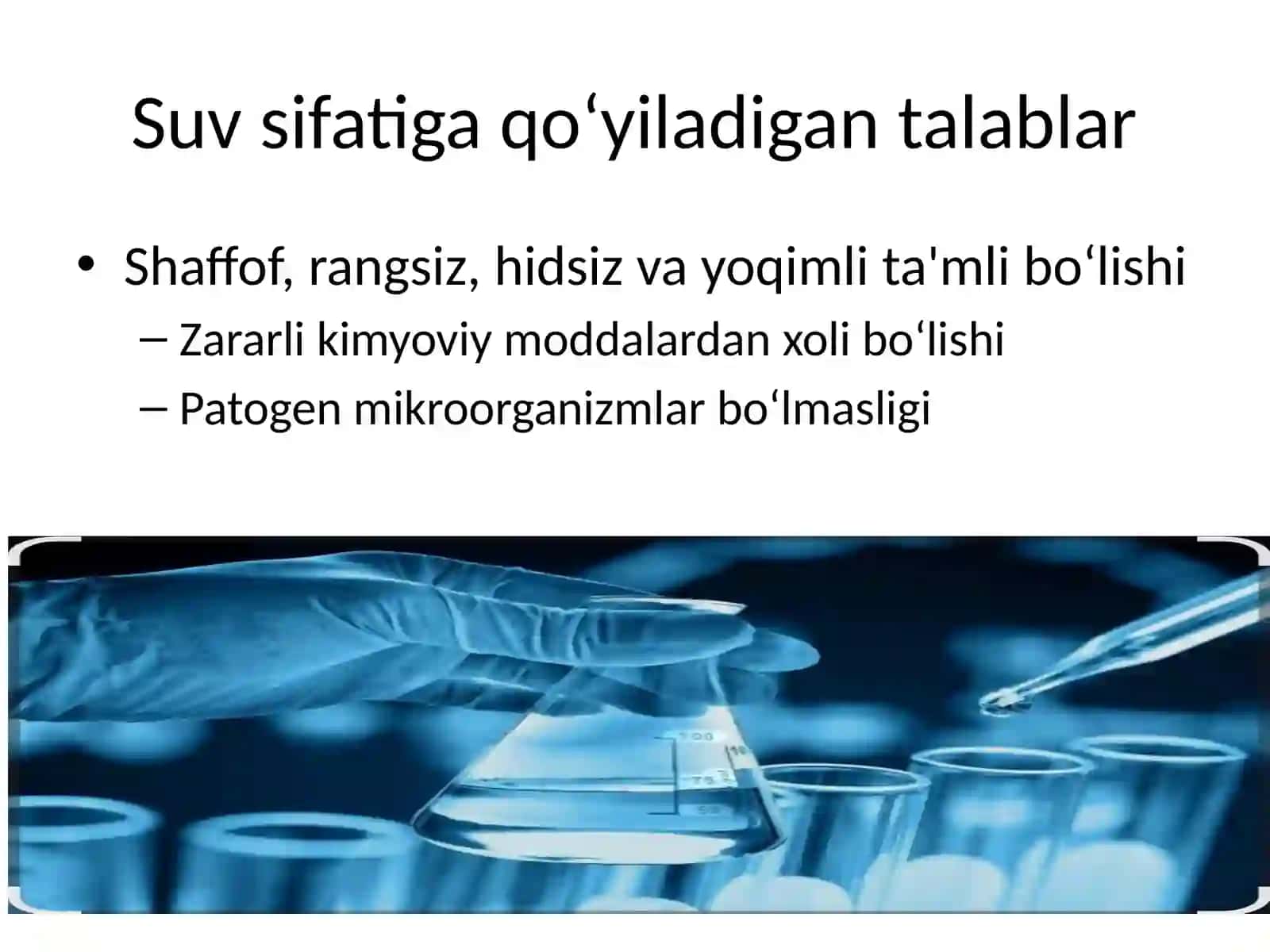 Ichimlik suvi sifatini nazorat qilish 3
