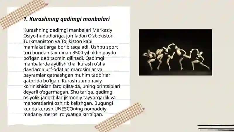 kurashning kelib chiqish tarixi. 3