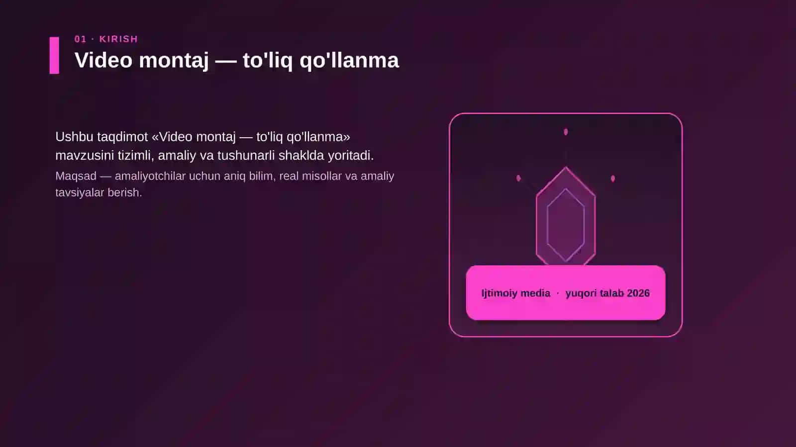 Video montaj — to'liq qo'llanma 3