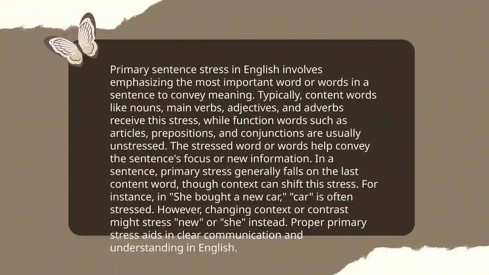 Sentence stress 3